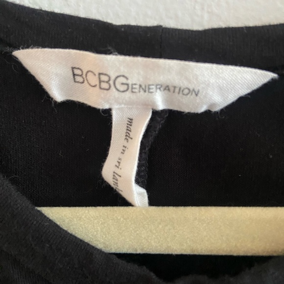 BCBGeneration Black Halter Sheer Bottom Top Size Medium - Picture 4 of 4